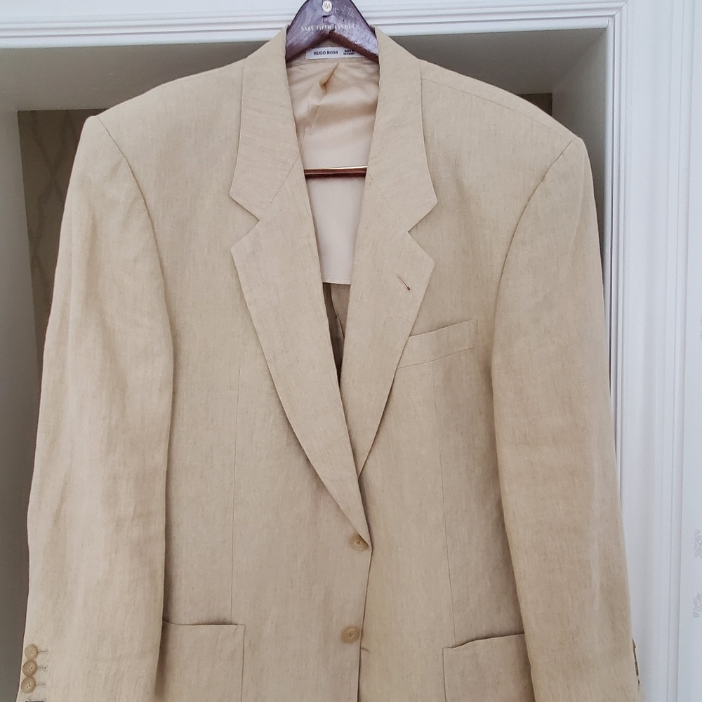 Tan 2 Button 100% Linen (Germany) Sportcoat